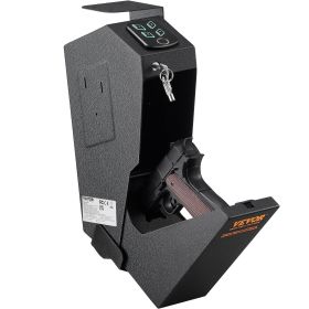 VEVOR Mounted Gun Safe for Pistols, Biometric Gun Safe with Three Quick Access Ways of Fingerprints, Passwords and Keys