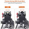 45 Degree Offset Rear Front Flip Up Sights Fiber Optics Aluminum Sights Tactical Folding Back Up Sight Set with Red Green Dots Fit Picatinny Weaver Ra