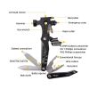 Portable Mini Multi Tool Break Hammer; Car Window Glass Safety Emergency Hammer With Knife Pliers Multitool For Camping Hiking Climbing