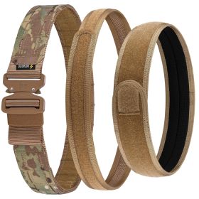 Tactical Belt Molle Belt With Quick Release Buckle Heavy Duty Gun Belt With Anti-slip Pad (Option: M-CP)