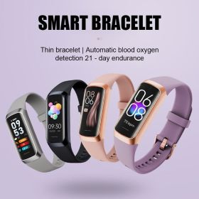 Women's smart sports bracelet blood oxygen heart rate multifunction watch (Color: 550D-red)