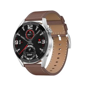 gt3 smart watch 1.36 large screen AI voice nfc access control Alipay collection and payment live broadcast supply (colour: Silver brown belt+tape)